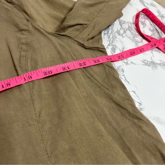 Eileen Fisher linen blend tan open jacket - Picture 5 of 7